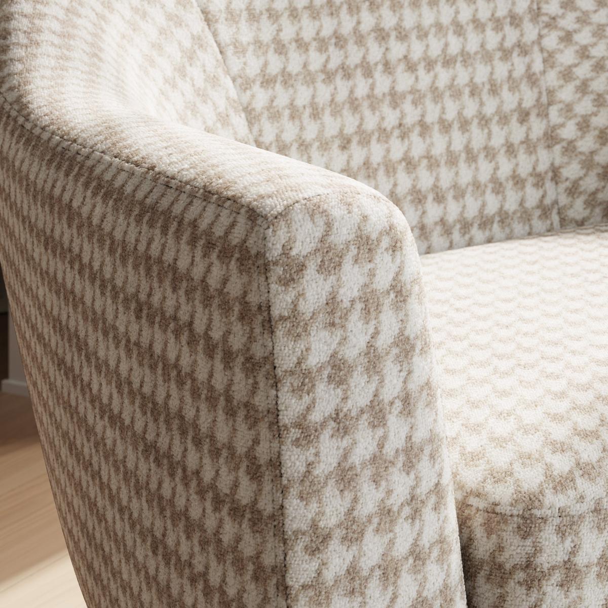 Eddie Natural Dogtooth Boucle Tub Chair Dogtooth Boucle – image 3
