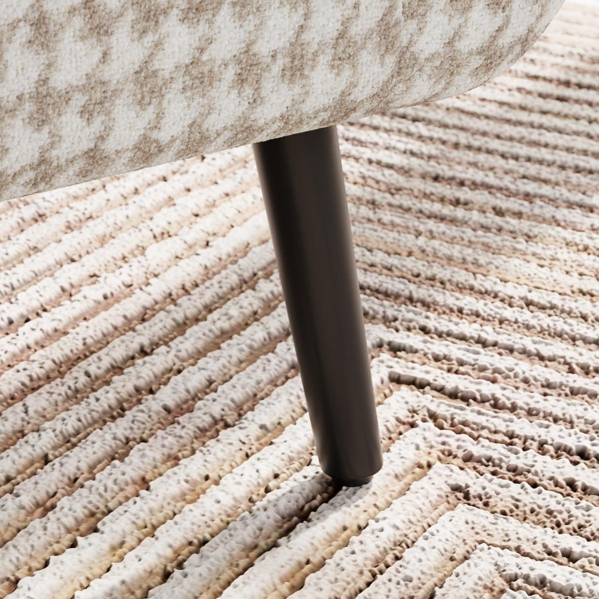 Eddie Natural Dogtooth Boucle Tub Chair Dogtooth Boucle – image 4