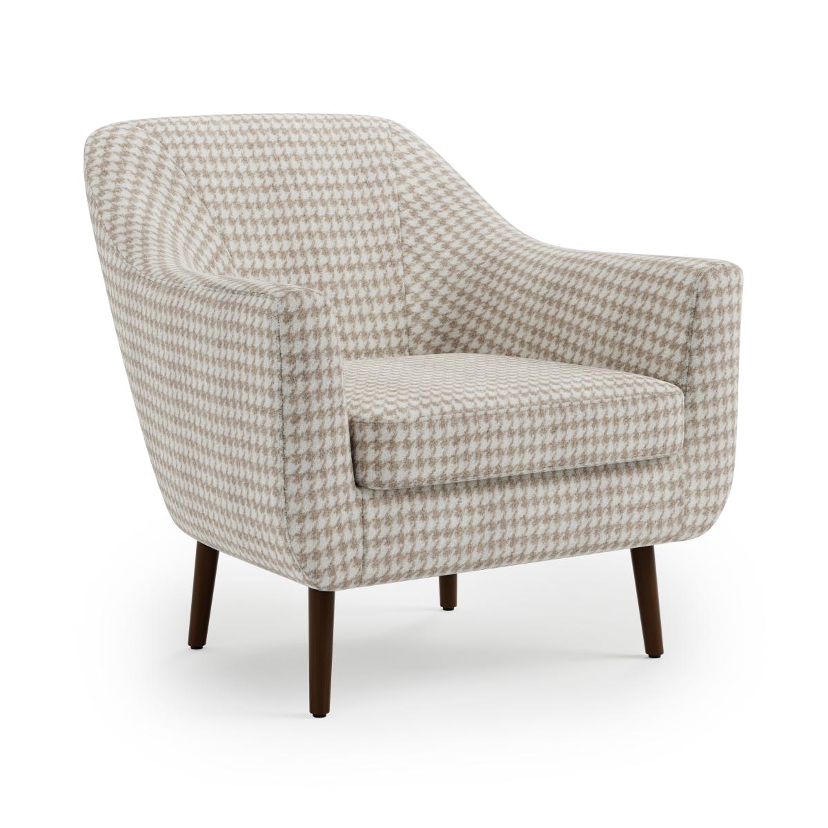 Eddie Natural Dogtooth Boucle Tub Chair Dogtooth Boucle – image 5