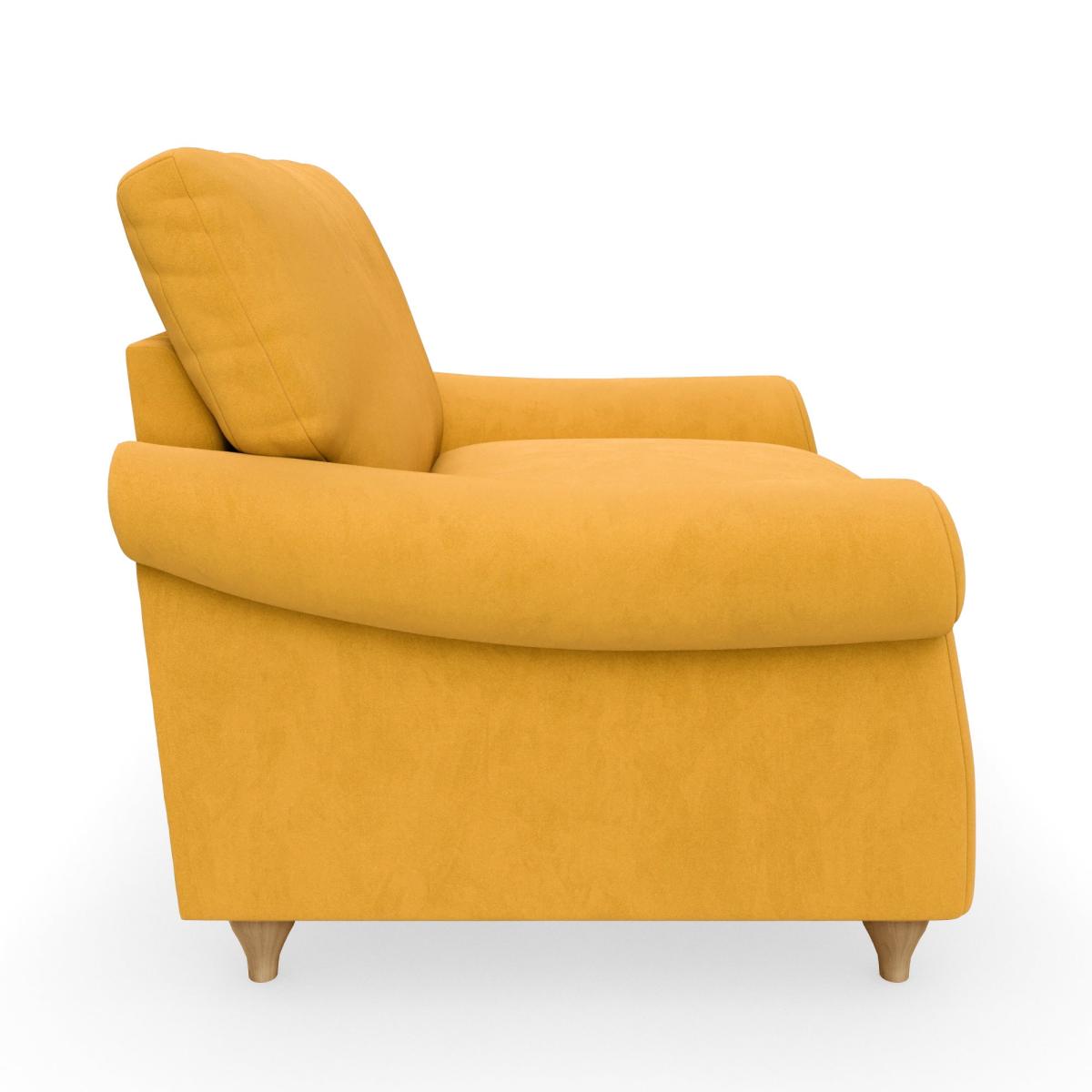 Salisbury Luxury Velvet Armchair Luxury Velvet Old Gold – image 4