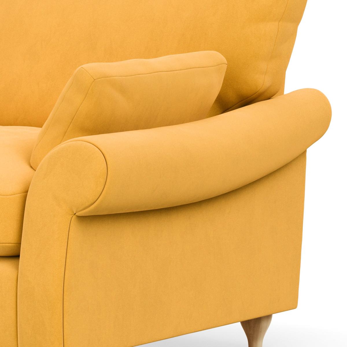Salisbury Luxury Velvet Armchair Luxury Velvet Old Gold – image 7