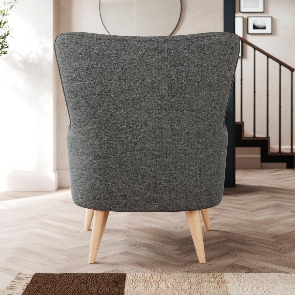 Marlow Wing Chair Tonal Weave Charcoal – image 4
