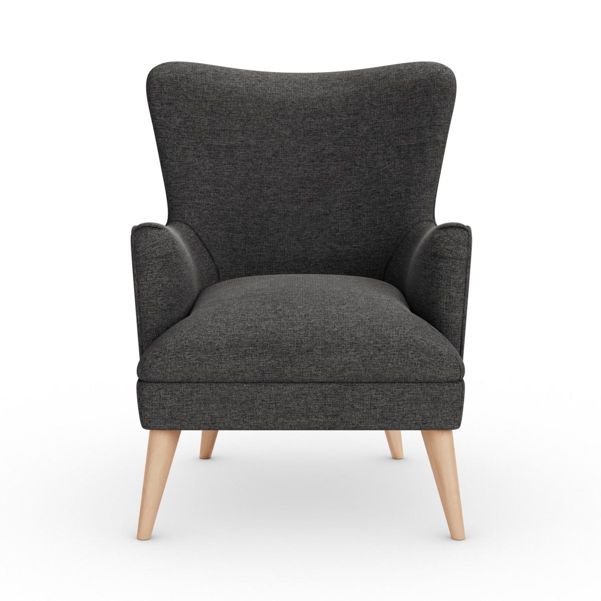 Marlow Wing Chair Tonal Weave Charcoal – image 7