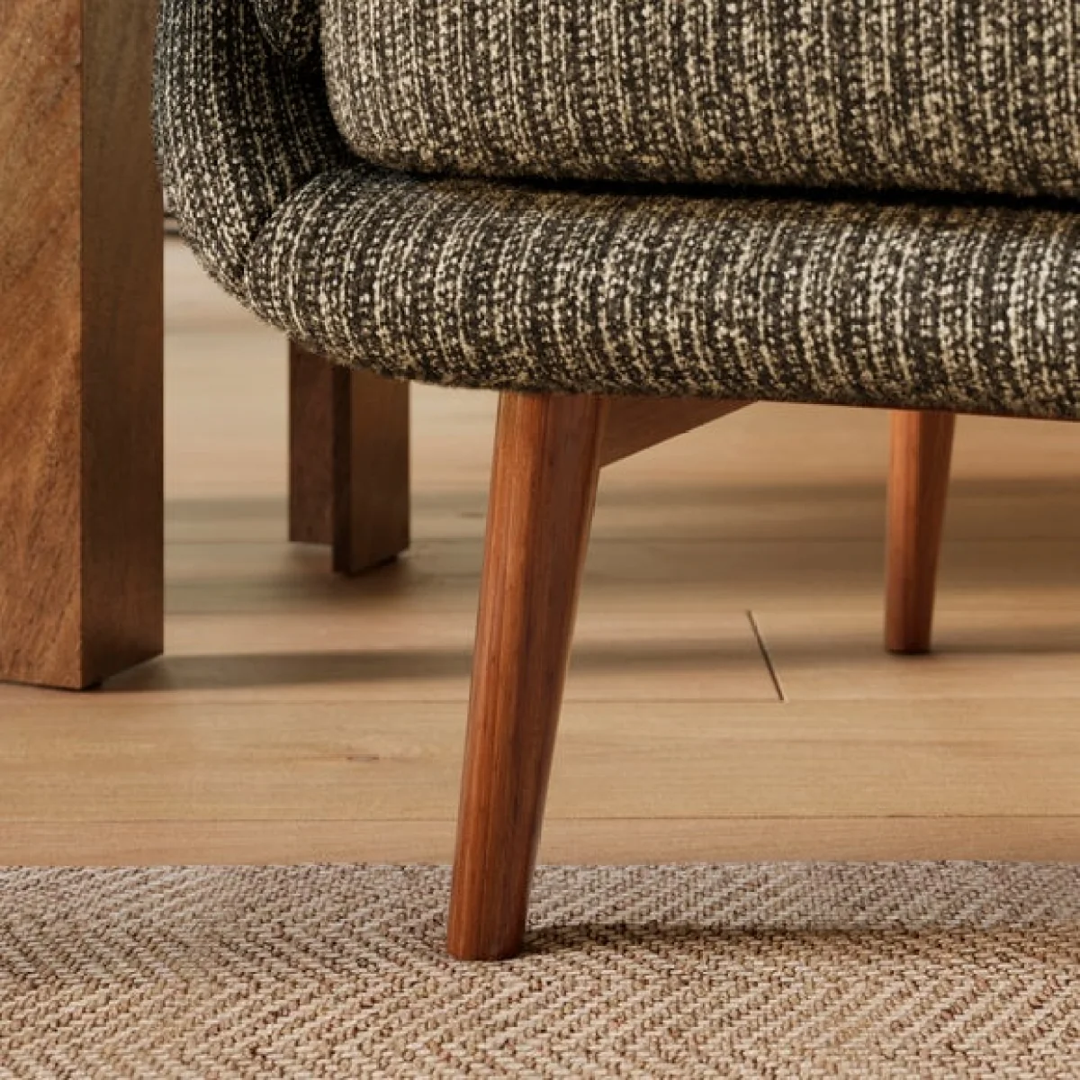 Pelham Woolly Boucle Striped Wing Armchair – image 5