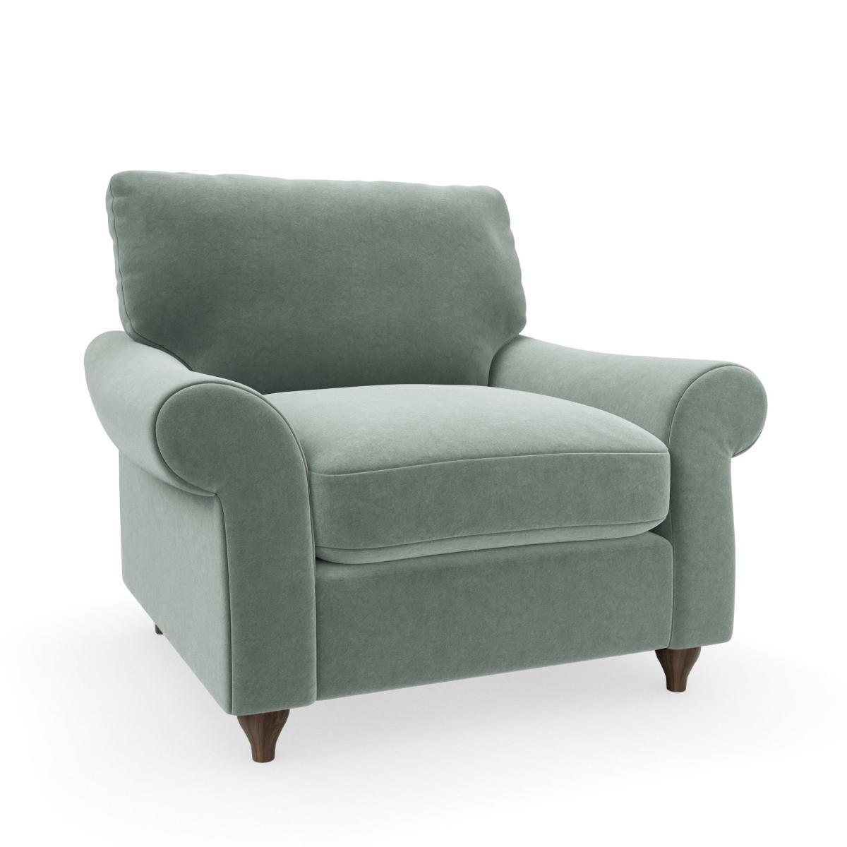 Salisbury Luxury Velvet Armchair Luxury Velvet Lilypad – image 2