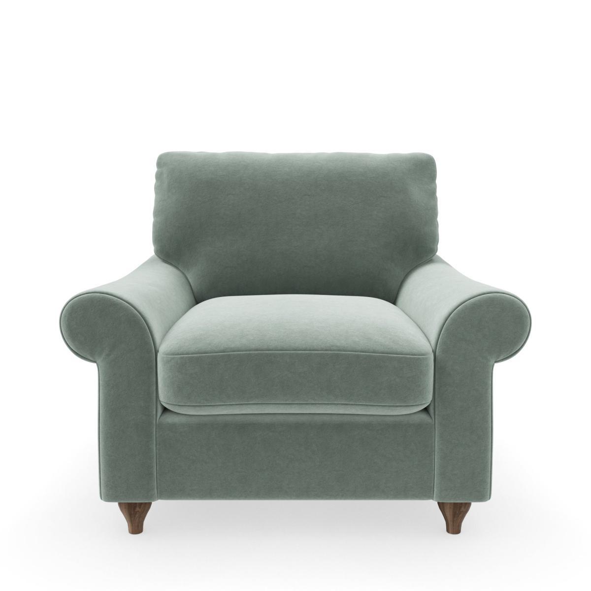 Salisbury Luxury Velvet Armchair Luxury Velvet Lilypad – image 3