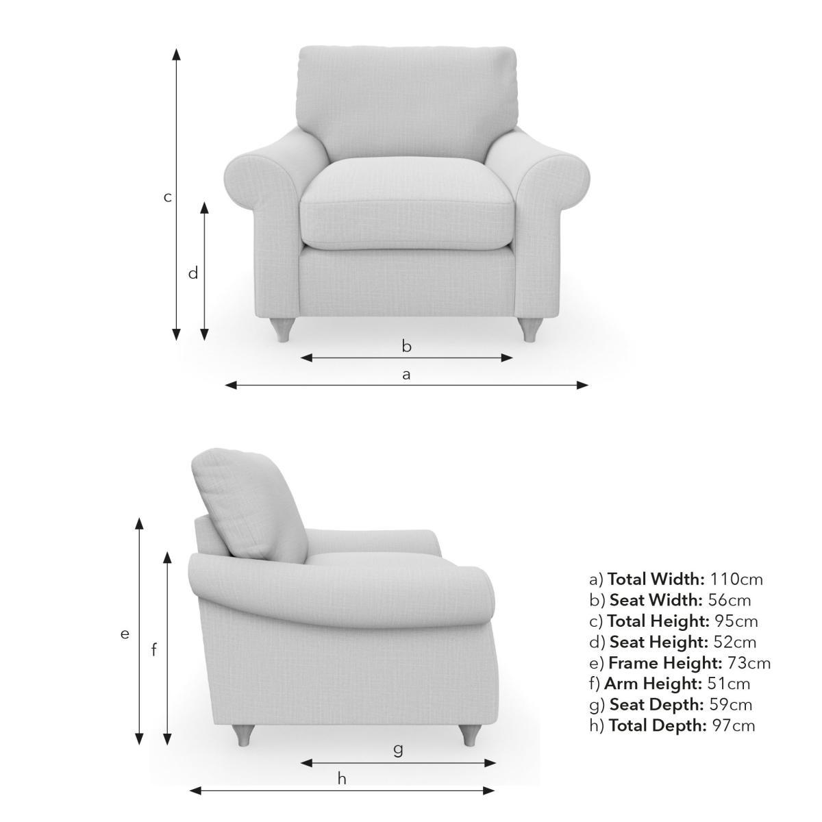 Salisbury Luxury Velvet Armchair Luxury Velvet Lilypad – image 9