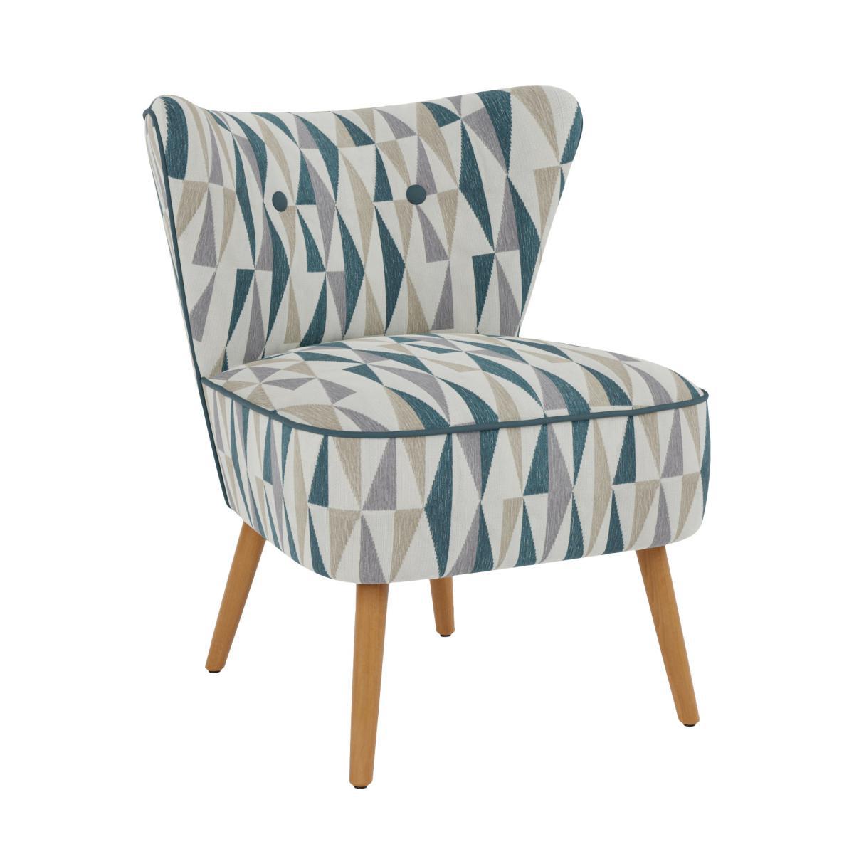 Eliza Triangle Jacquard Chair Peacock – image 2