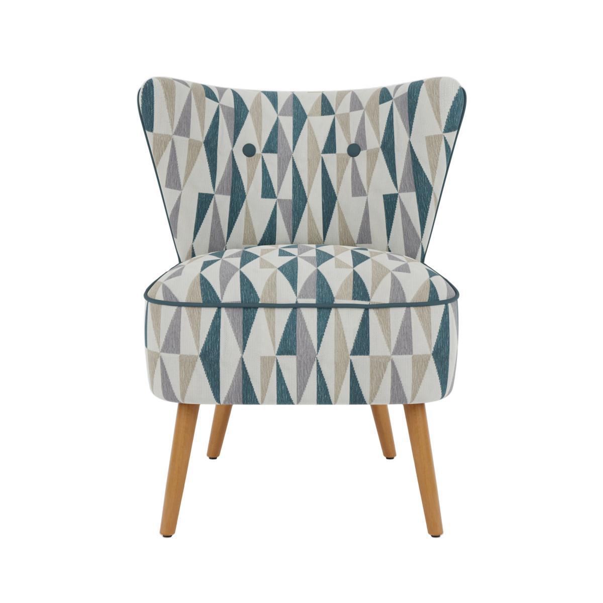 Eliza Triangle Jacquard Chair Peacock – image 3