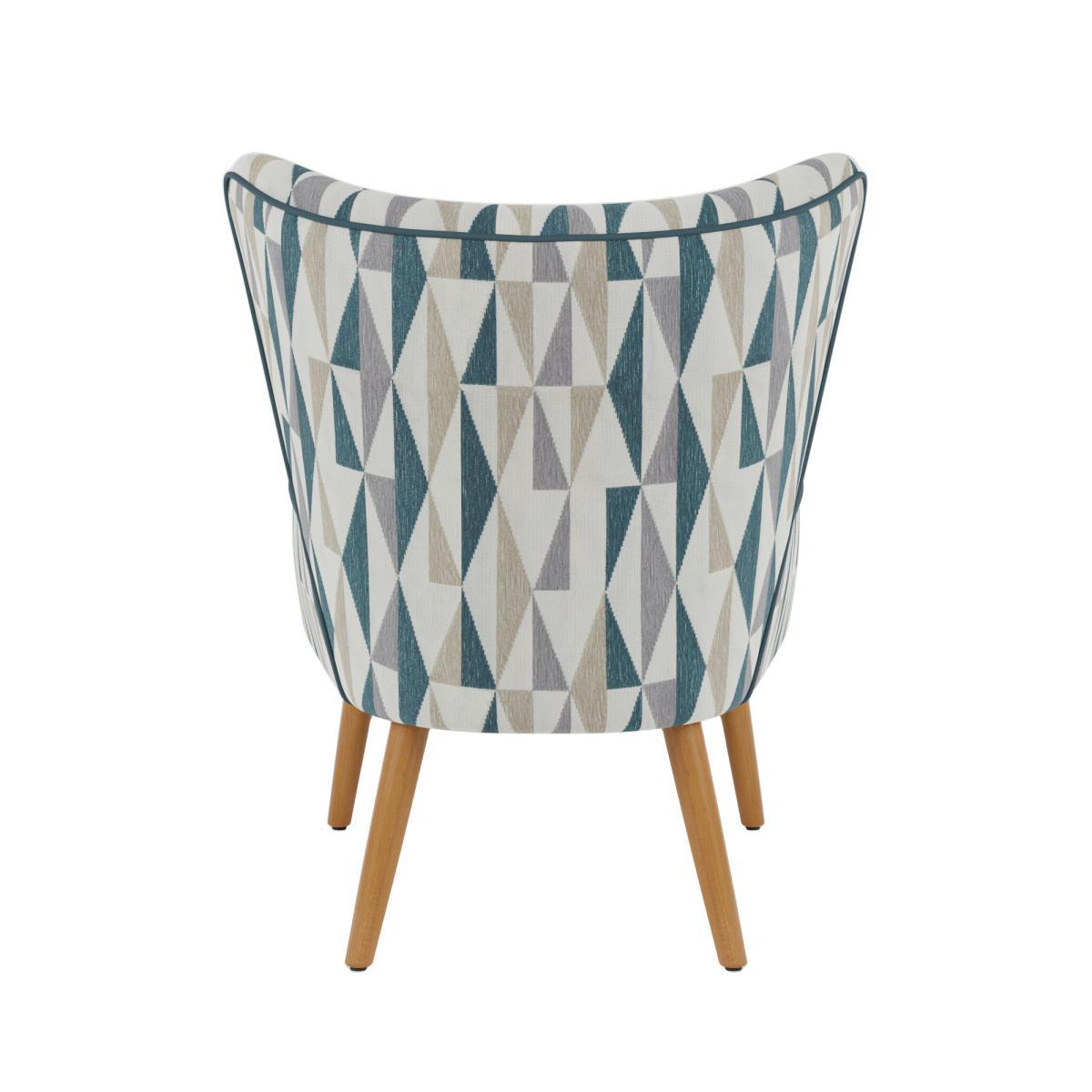 Eliza Triangle Jacquard Chair Peacock – image 5