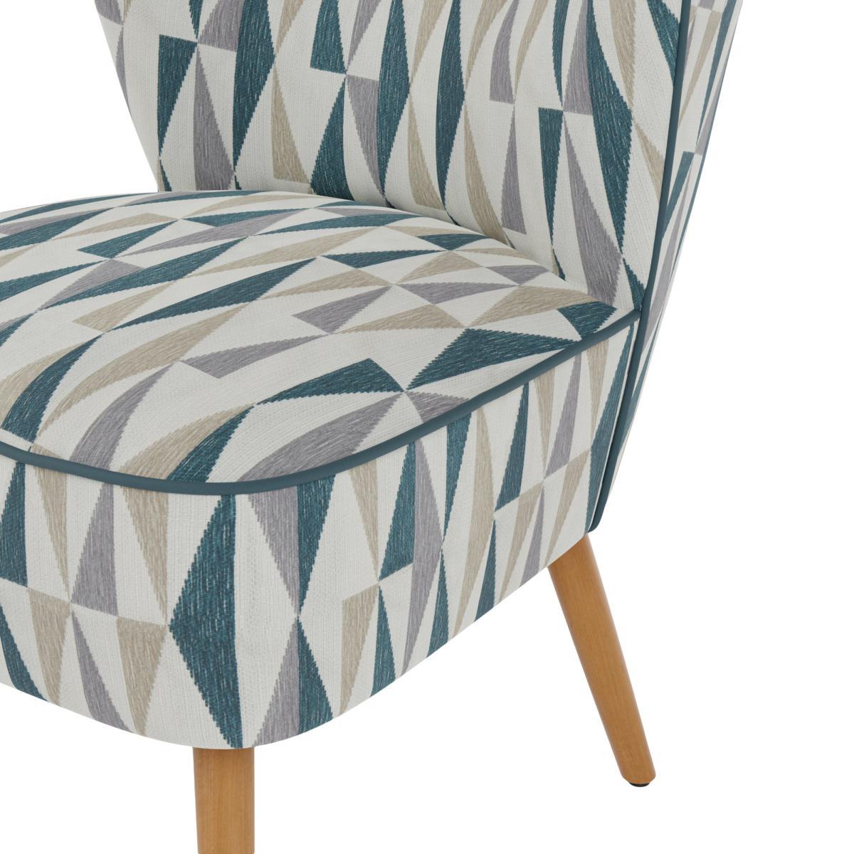 Eliza Triangle Jacquard Chair Peacock – image 7