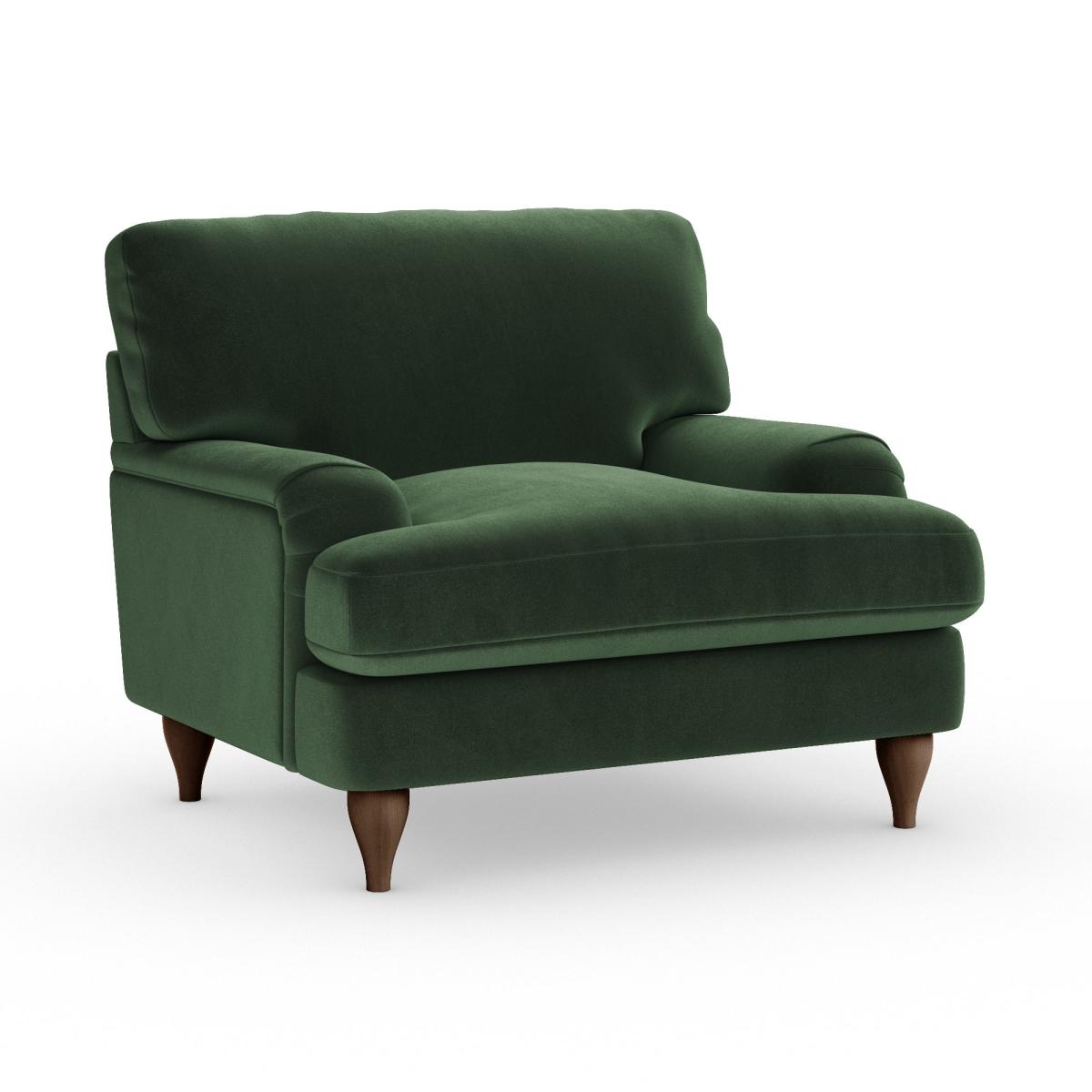 Darwin Armchair Cosy Velvet Bottle Green – image 2