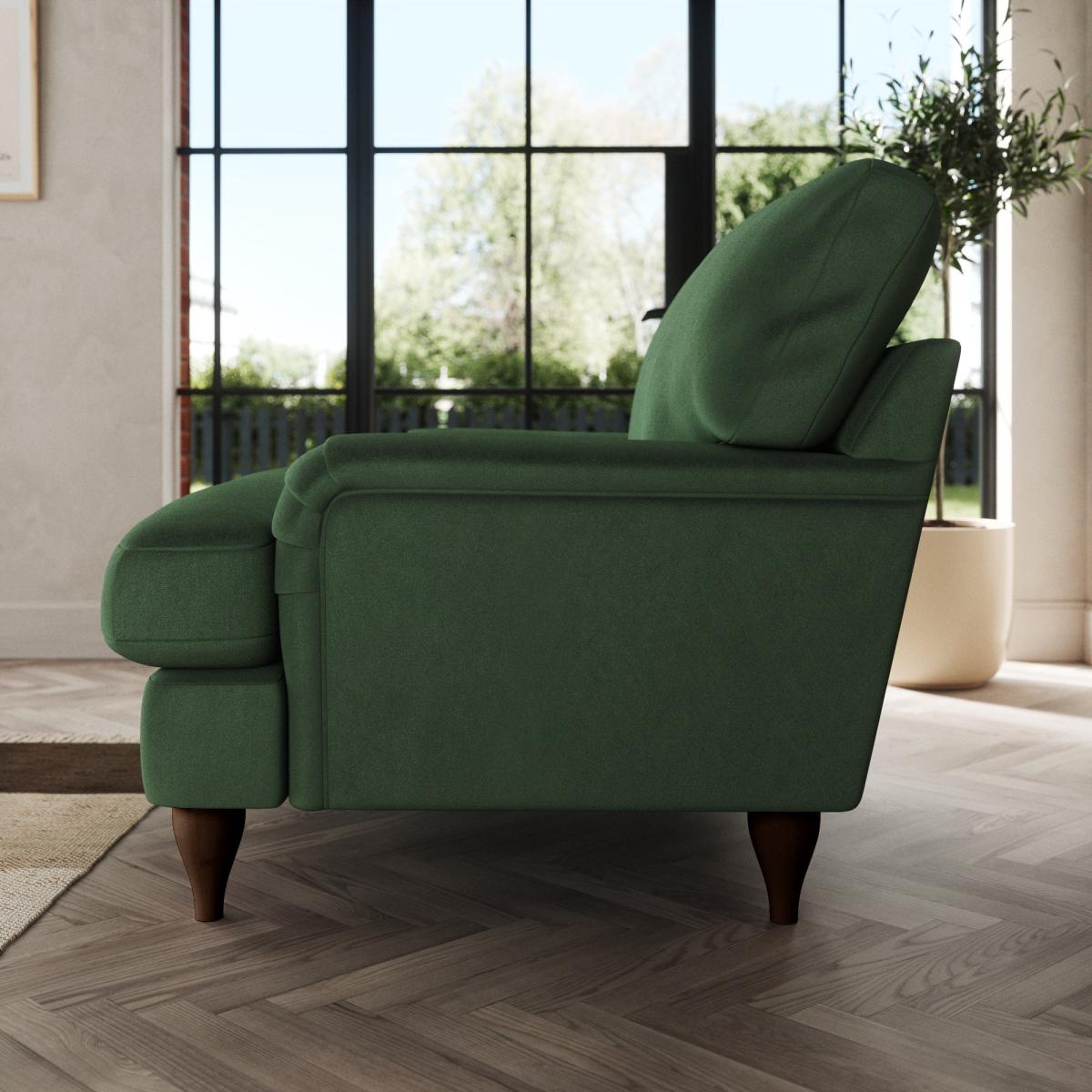 Darwin Armchair Cosy Velvet Bottle Green – image 3