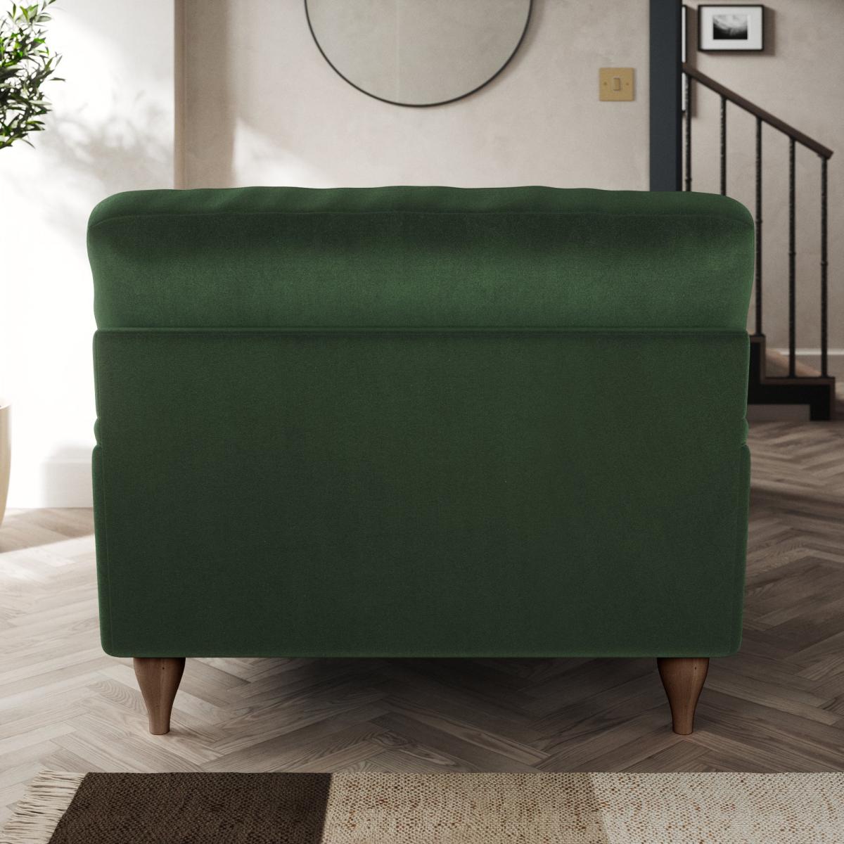 Darwin Armchair Cosy Velvet Bottle Green – image 4