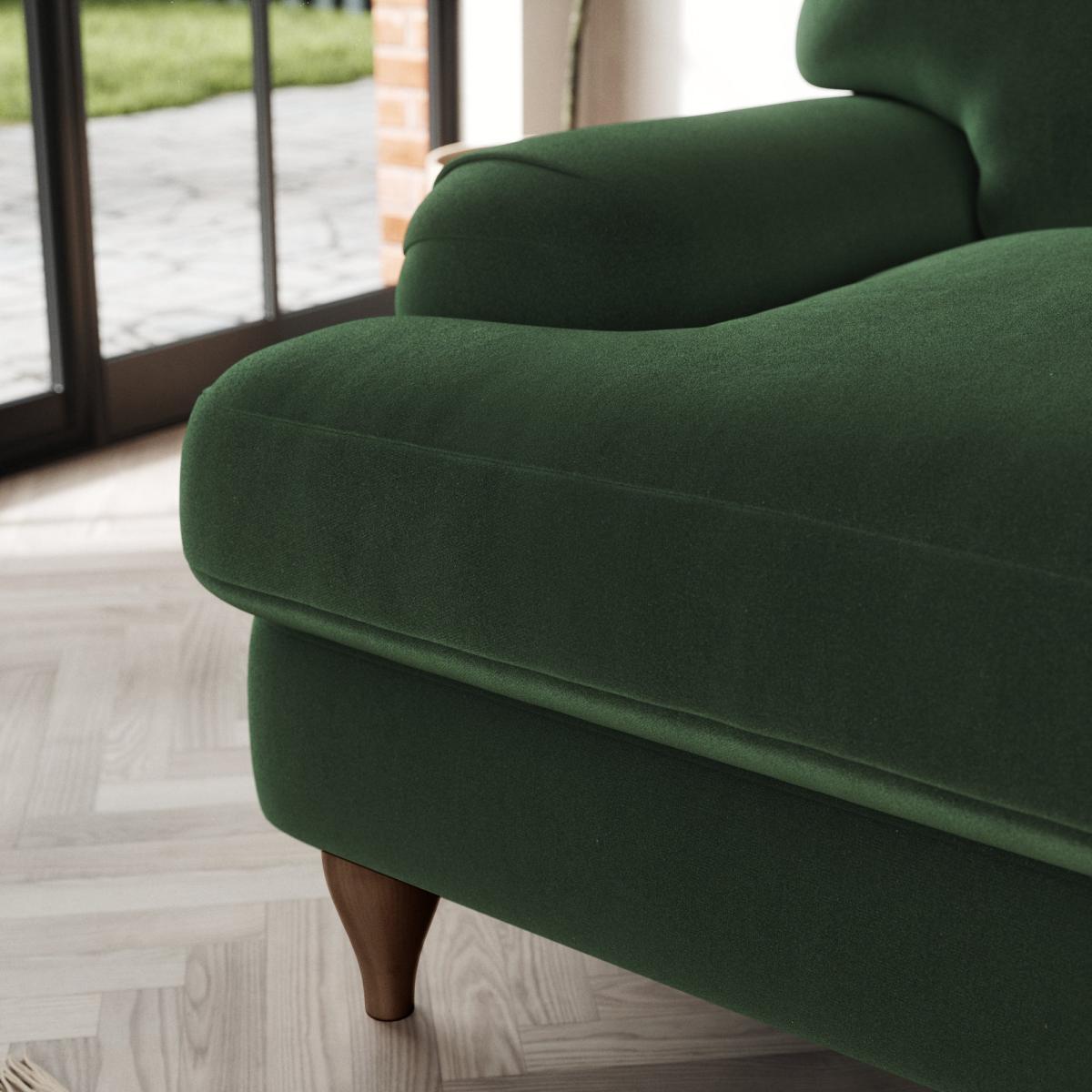 Darwin Armchair Cosy Velvet Bottle Green – image 5
