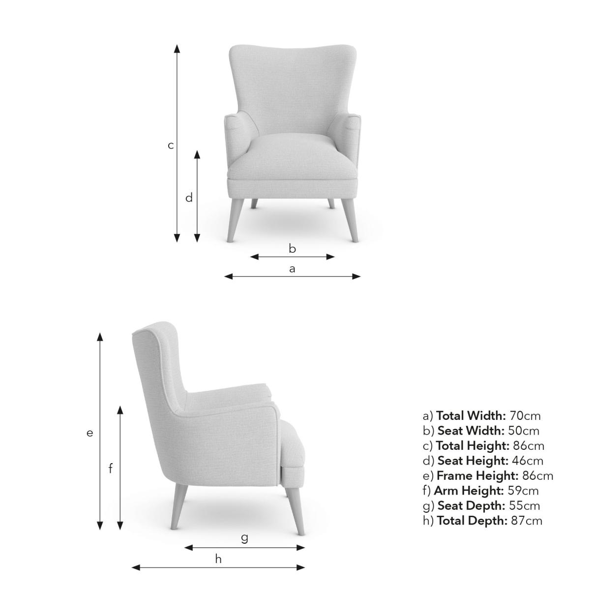Marlow Luxury Velvet Armchair Luxury Velvet Natural – image 9