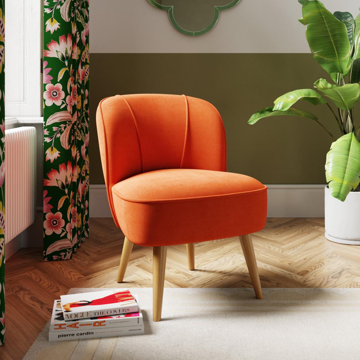Elsie Velvet Cocktail Chair, Ginger Ginger – image 2