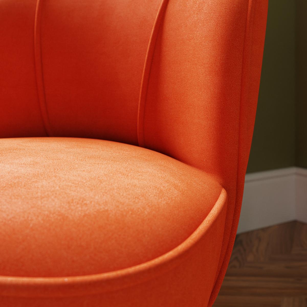Elsie Velvet Cocktail Chair, Ginger Ginger – image 3