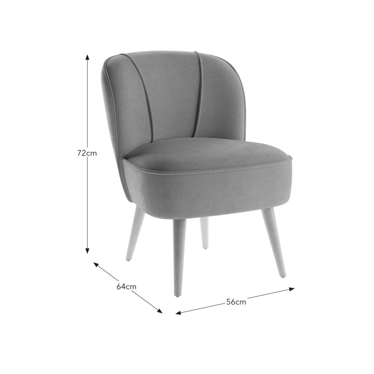 Elsie Velvet Cocktail Chair, Ginger Ginger – image 9