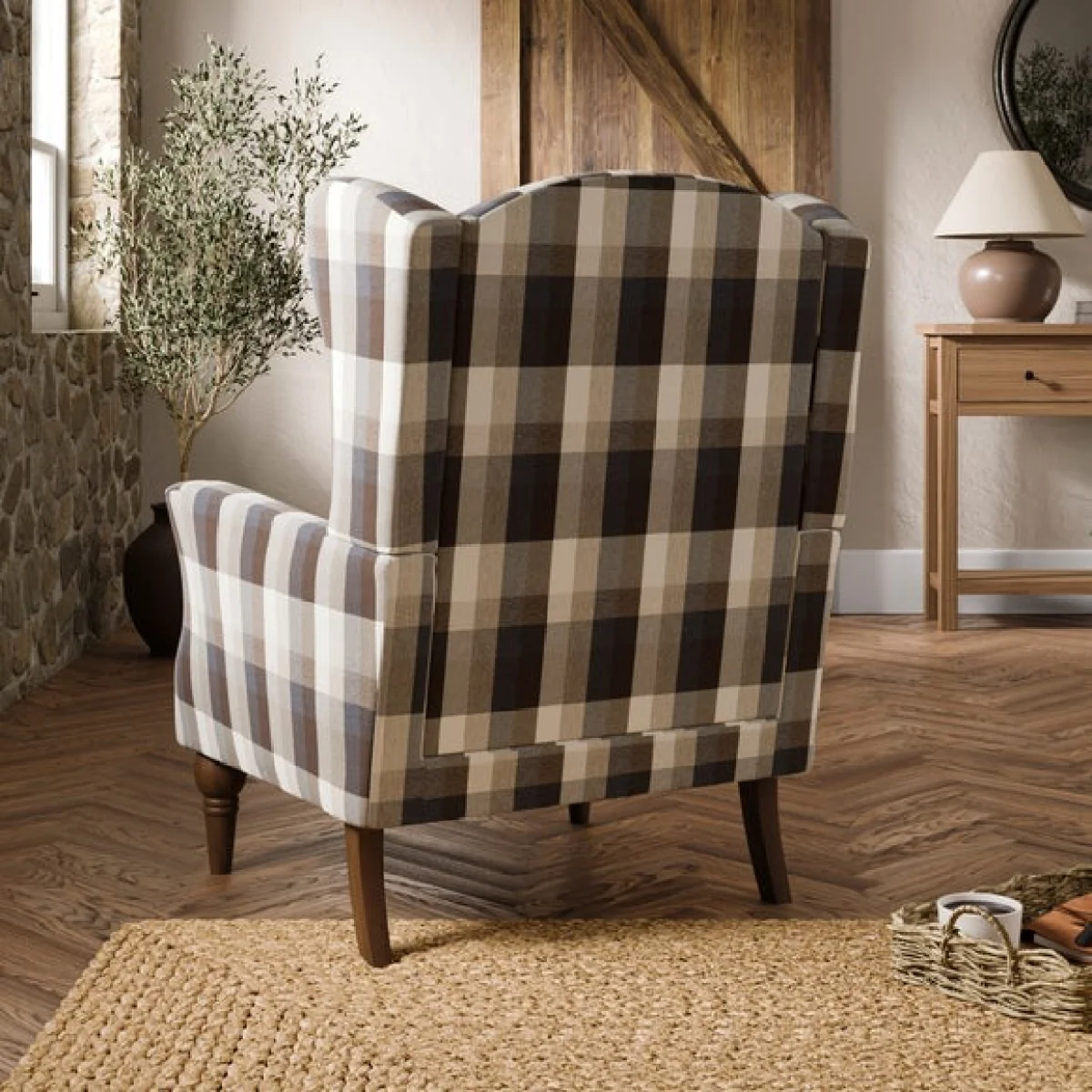 Charnwood Check Occasional Armchair – image 2