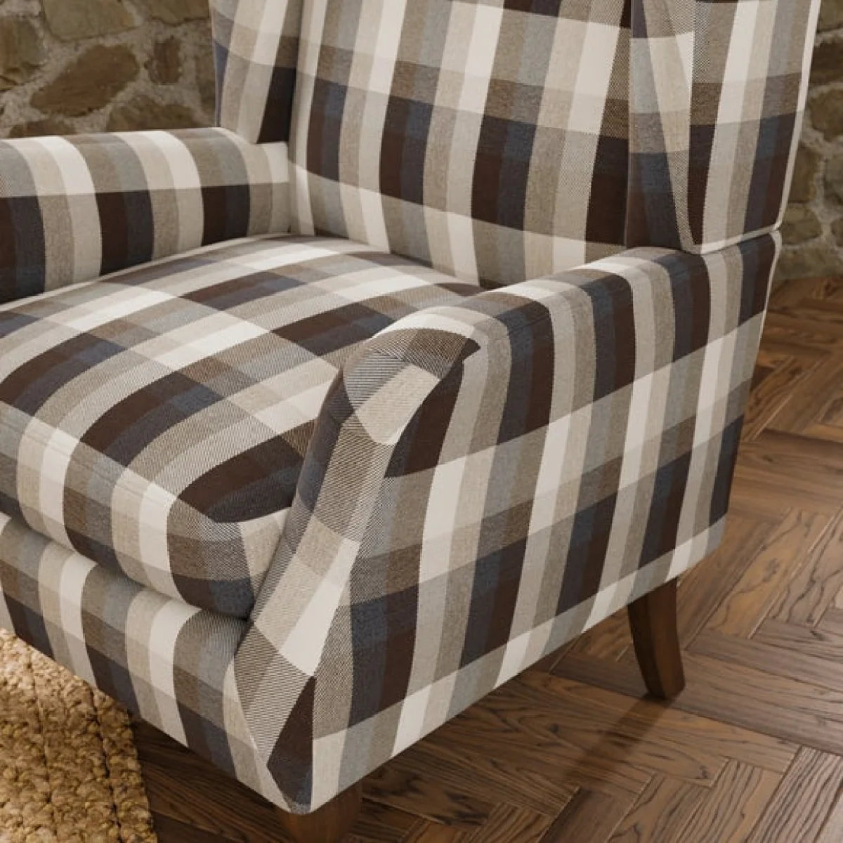 Charnwood Check Occasional Armchair – image 4