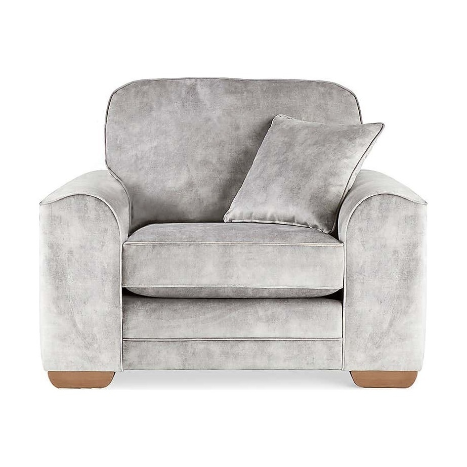 Morello Armchair Slub Velvet Slub Velvet Cement – image 1