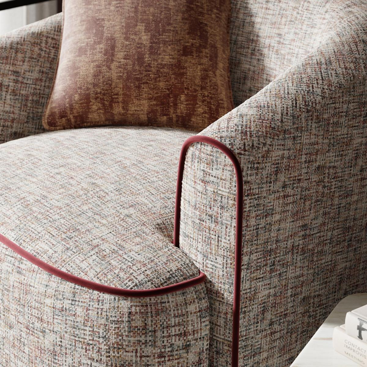 Carmen Chenille Curved Swivel Chair – image 4