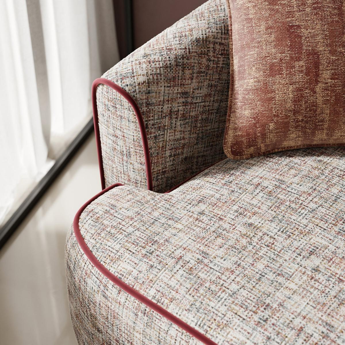 Carmen Chenille Curved Swivel Chair – image 5