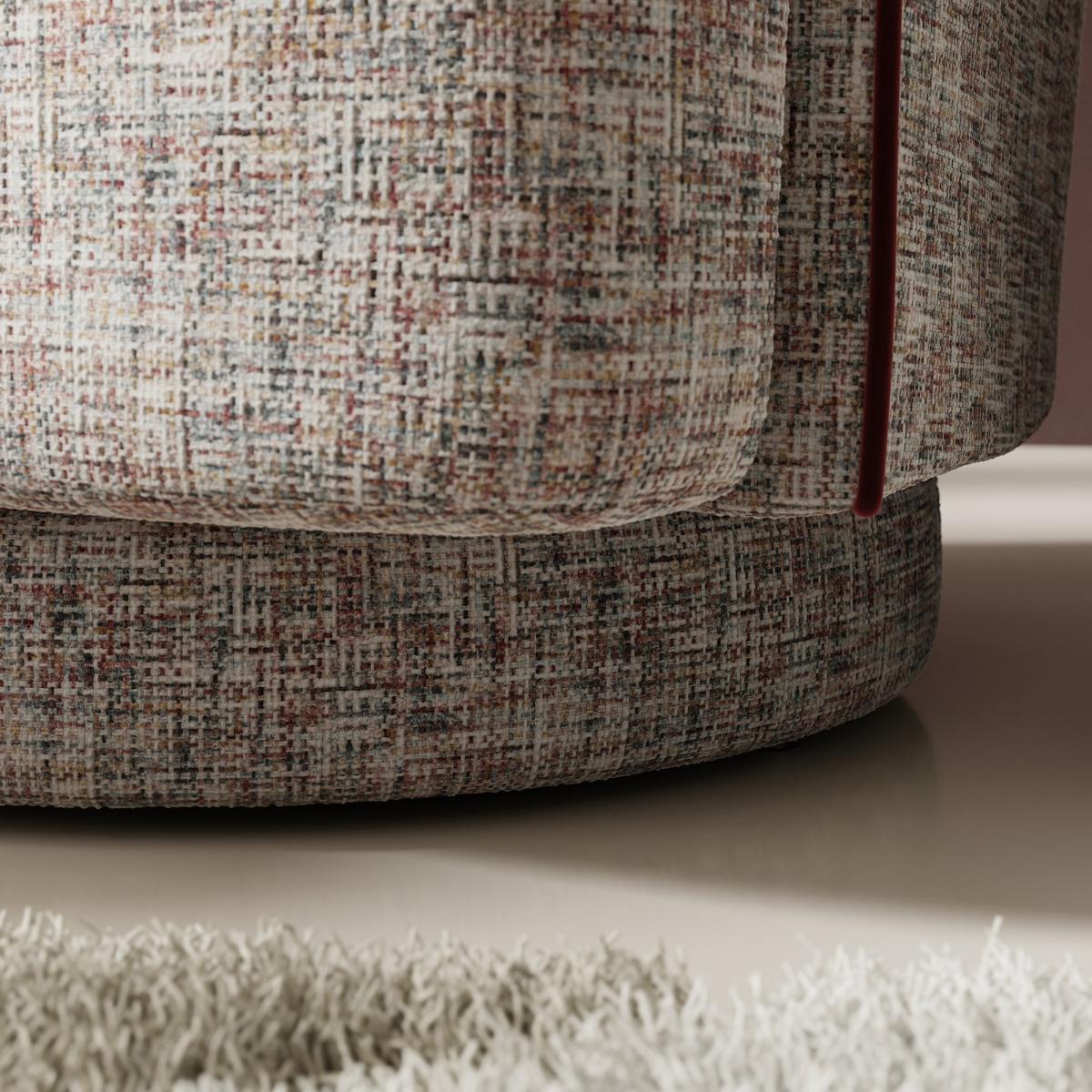 Carmen Chenille Curved Swivel Chair – image 6