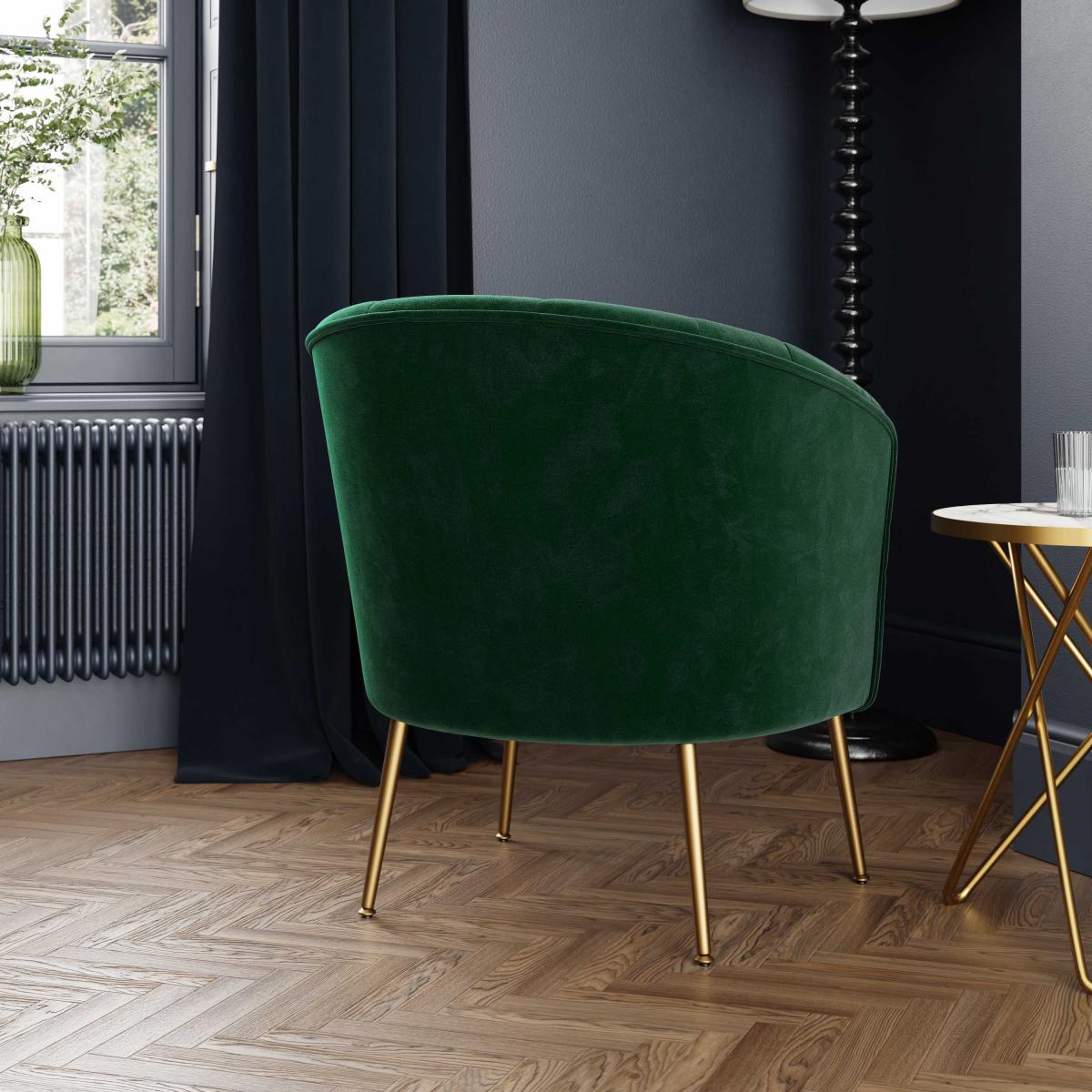 Matilda Velvet Chair Velvet Bottle Green – image 3