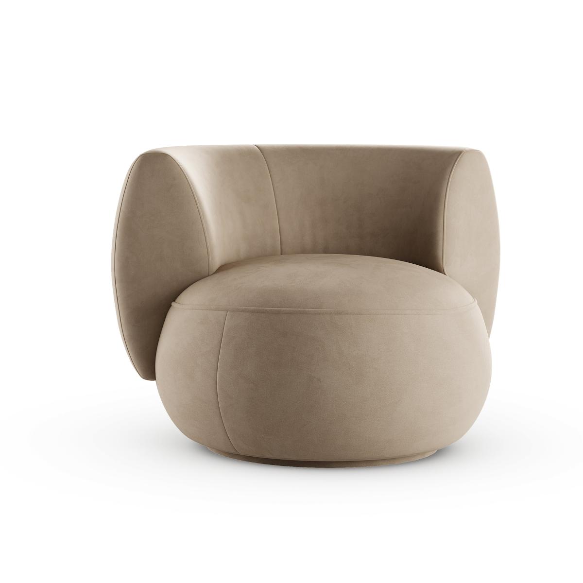 Lozenge Swivel Occasional Chair Velvet Mink – image 7