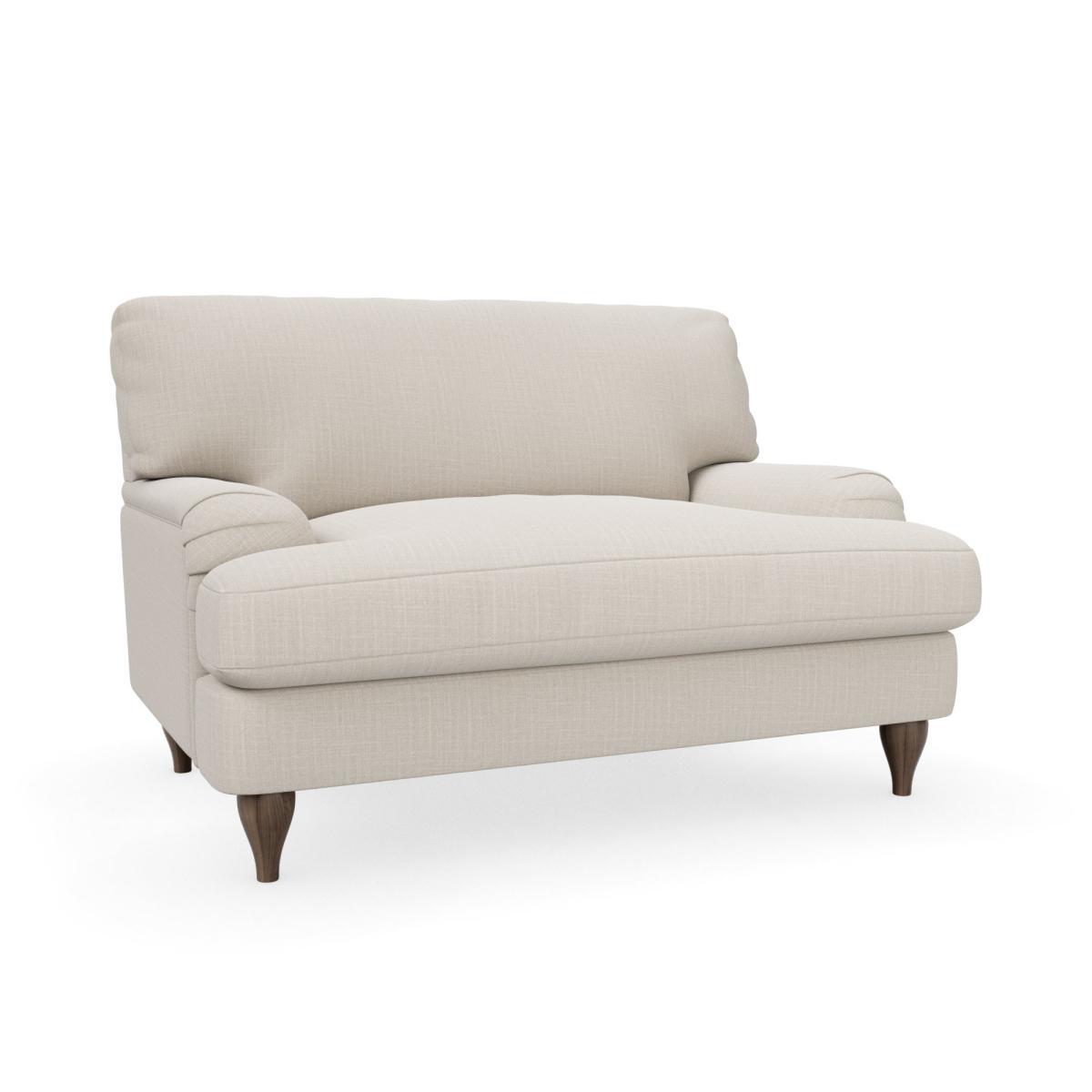 Darwin Slub Cotton Blend Snuggle Chair Slub Cotton Sandstone – image 2
