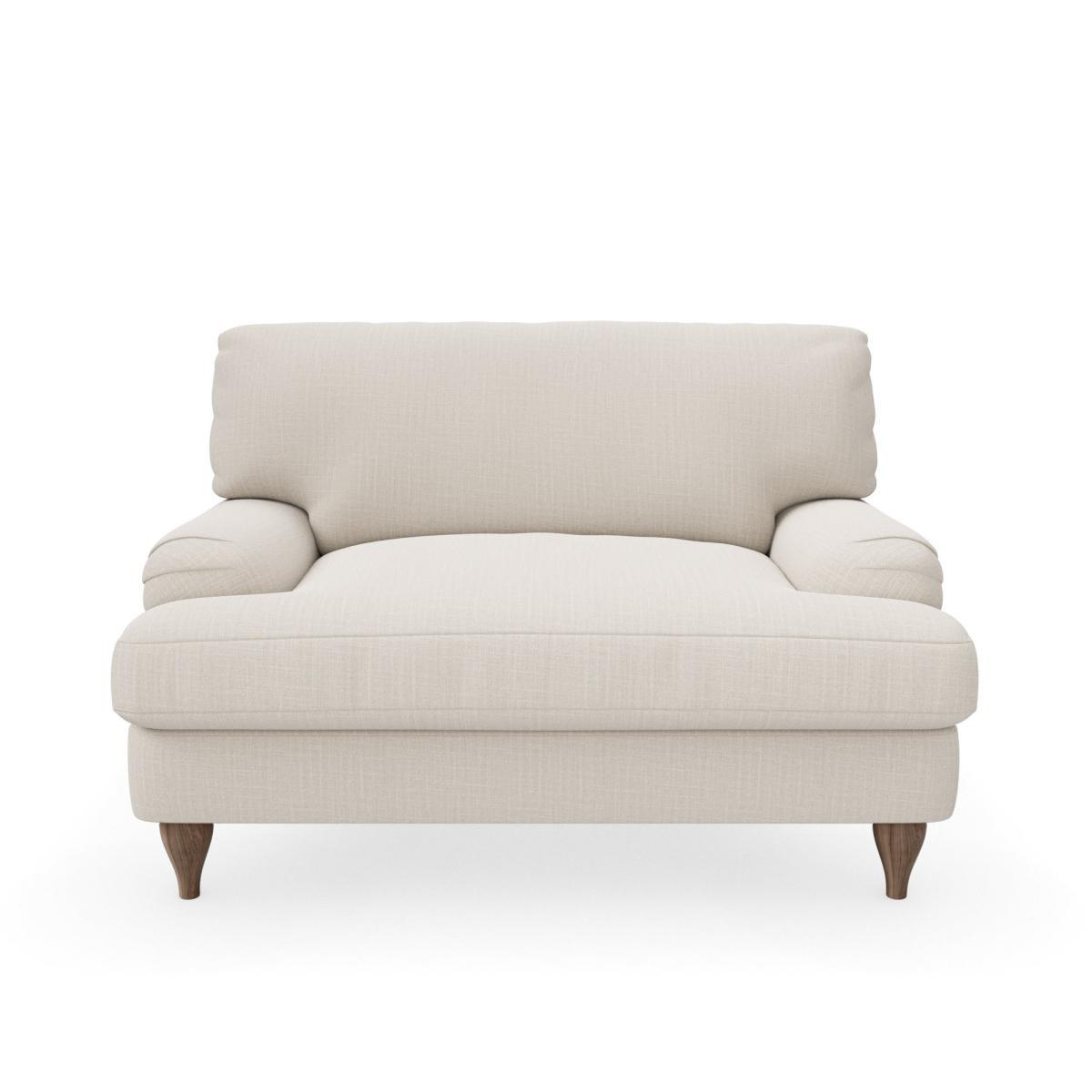 Darwin Slub Cotton Blend Snuggle Chair Slub Cotton Sandstone – image 3