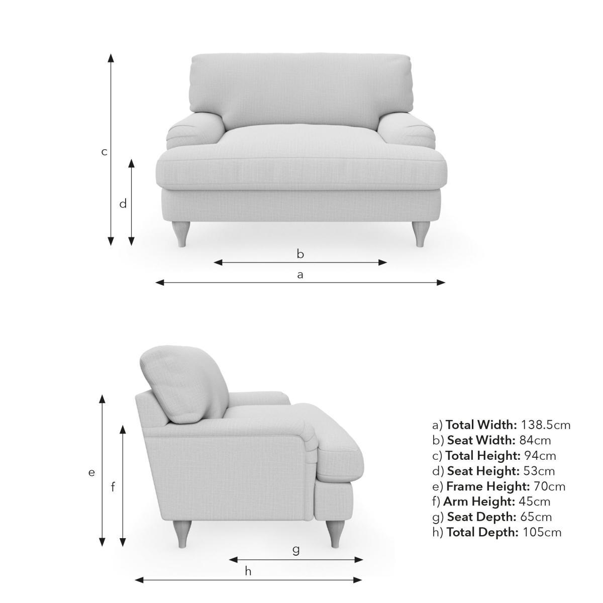 Darwin Slub Cotton Blend Snuggle Chair Slub Cotton Sandstone – image 9