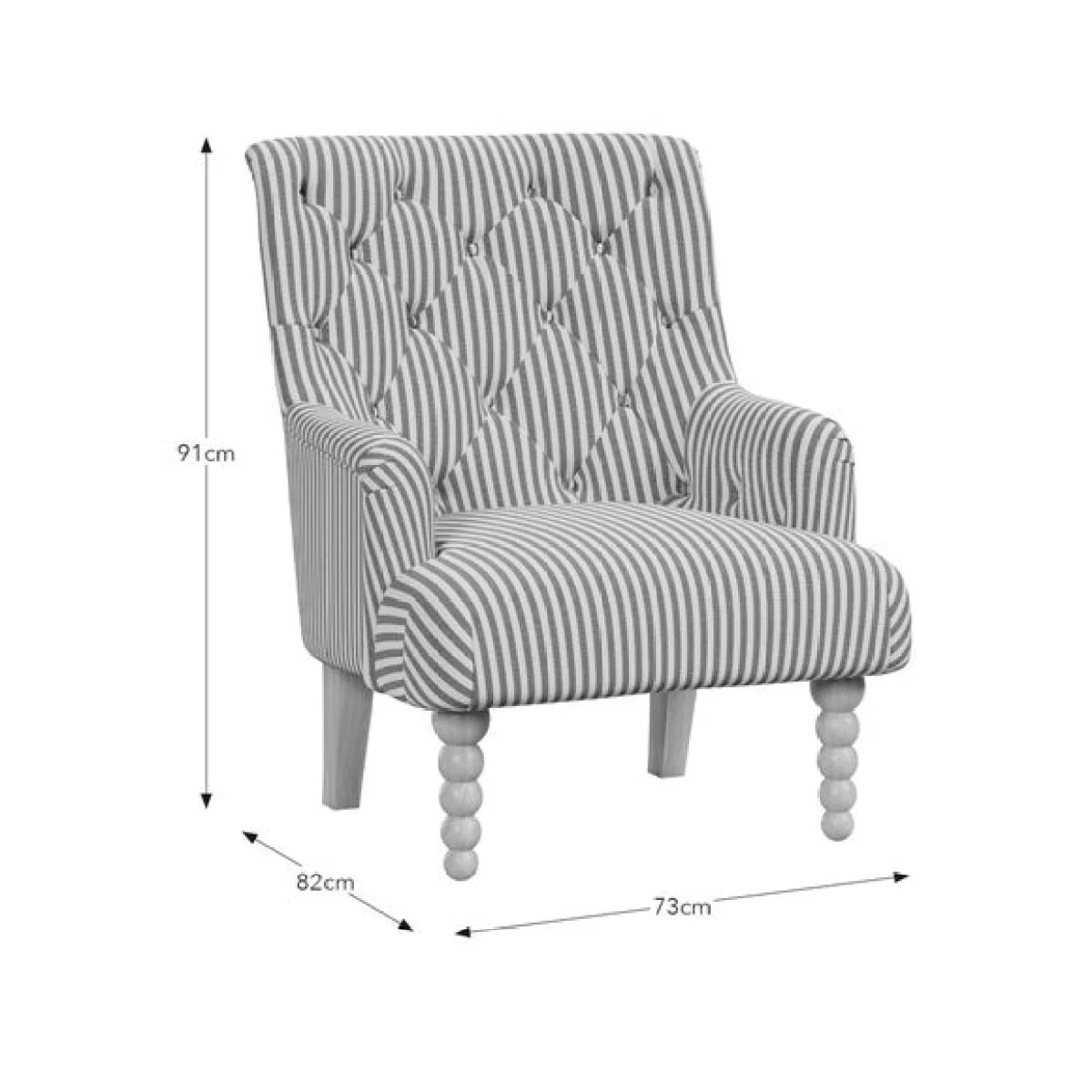 Return - Arianna Linford Stripe Armchair – image 9