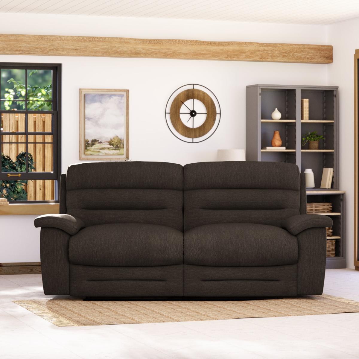 Lulworth 3 Seater Power Recliner Sofa Honeycomb Chenille Coco – image 3