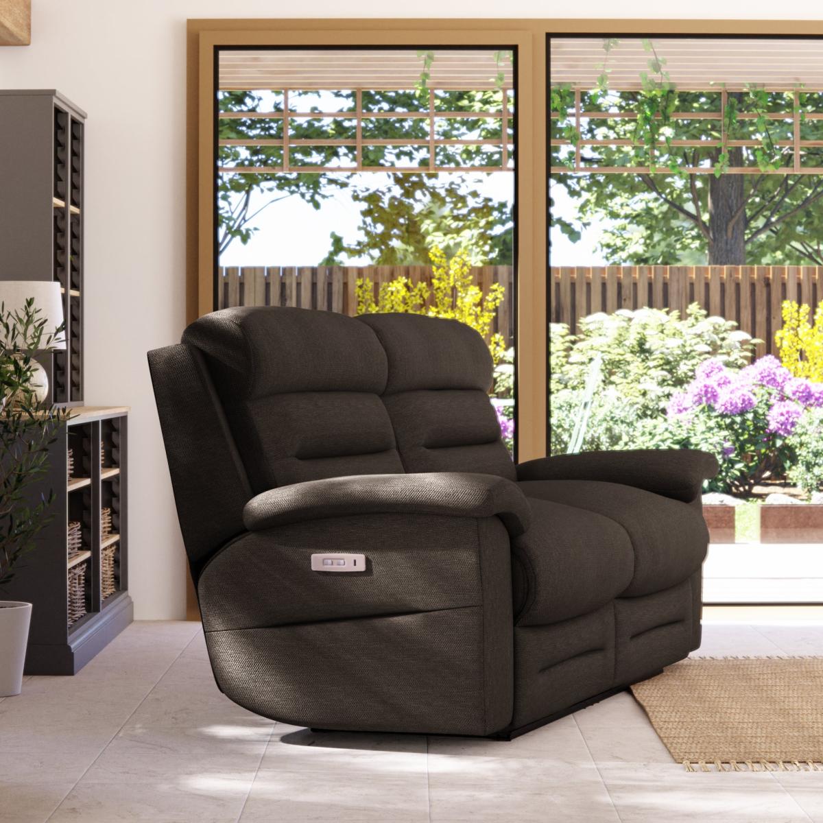 Lulworth 3 Seater Power Recliner Sofa Honeycomb Chenille Coco – image 4