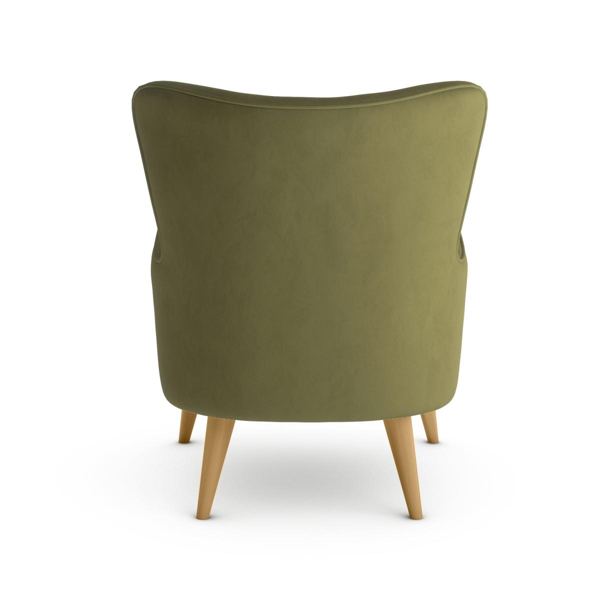 Marlow Luxury Velvet Armchair Luxury Velvet Olive – image 5