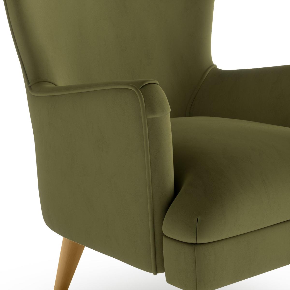Marlow Luxury Velvet Armchair Luxury Velvet Olive – image 6