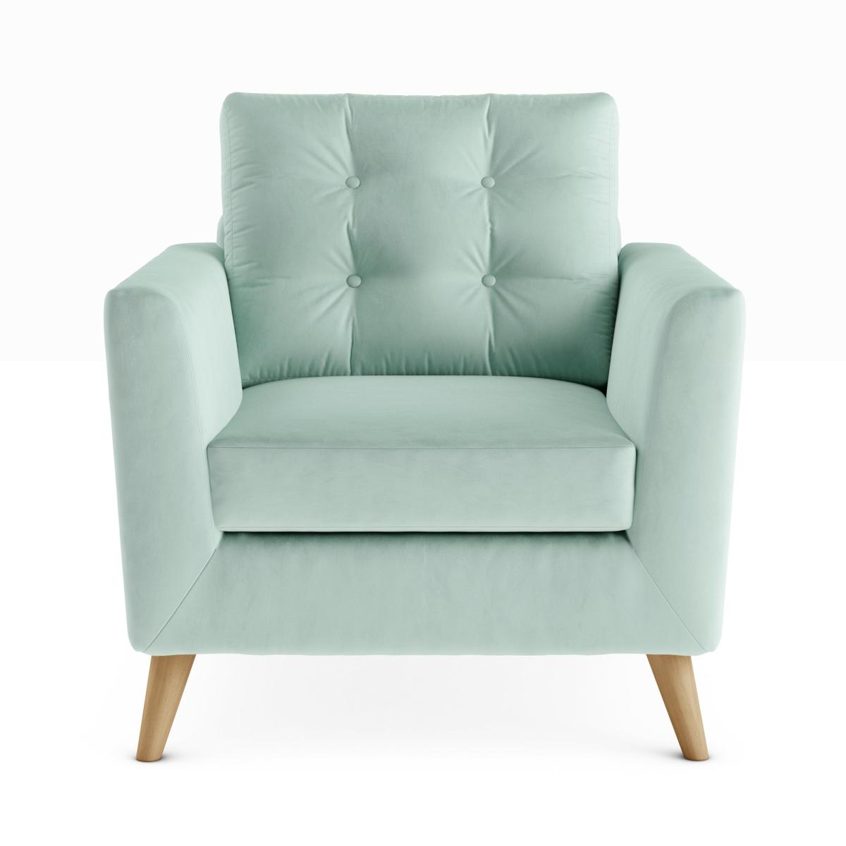Lewes Luxury Velvet Snuggle Chair Luxury Velvet Lilypad – image 3