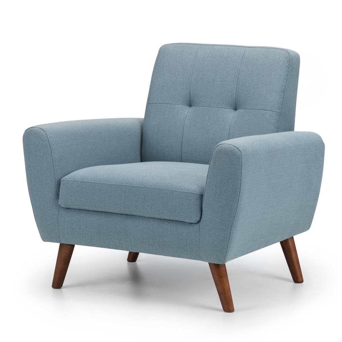 Monza Linen Compact Chair Blue – image 2