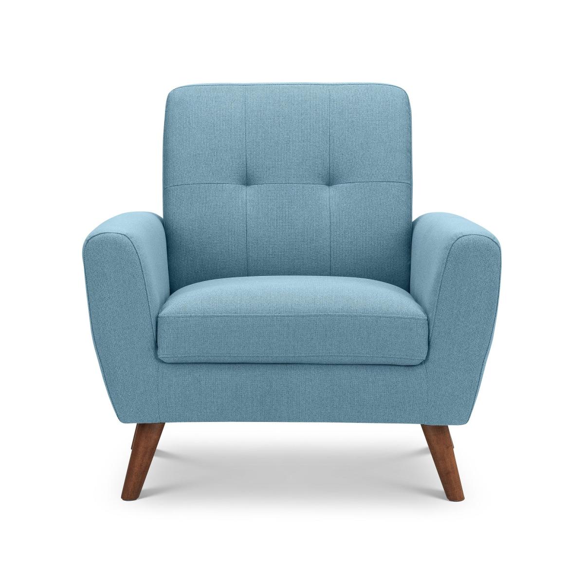 Monza Linen Compact Chair Blue – image 3