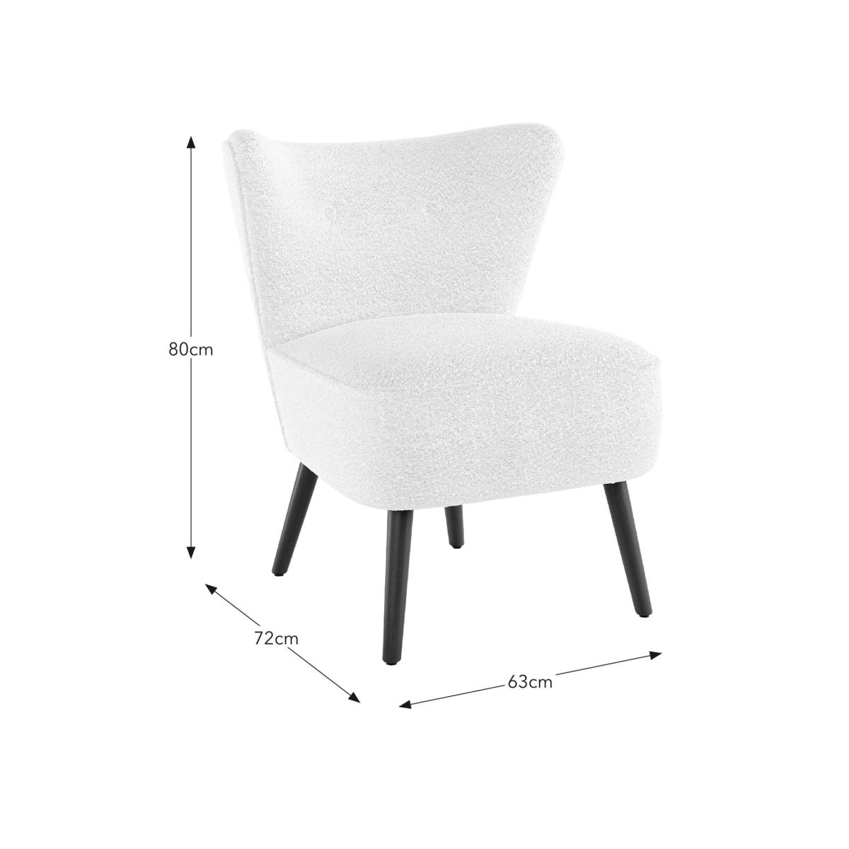 Eliza Boucle Chair Ivory – image 9