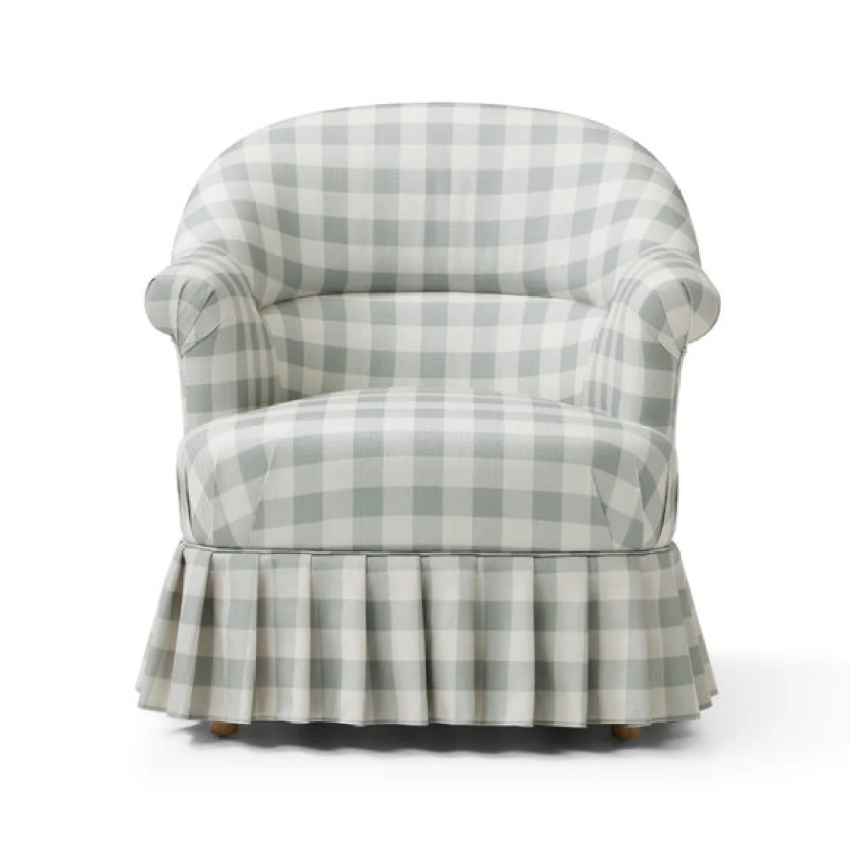Goldie Frill Gingham Check Print Accent Chair – image 6