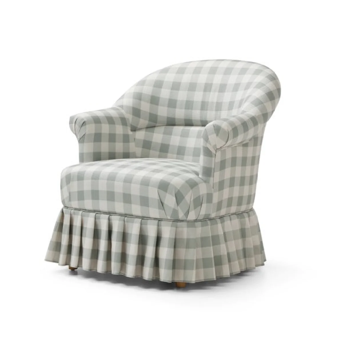 Goldie Frill Gingham Check Print Accent Chair – image 7