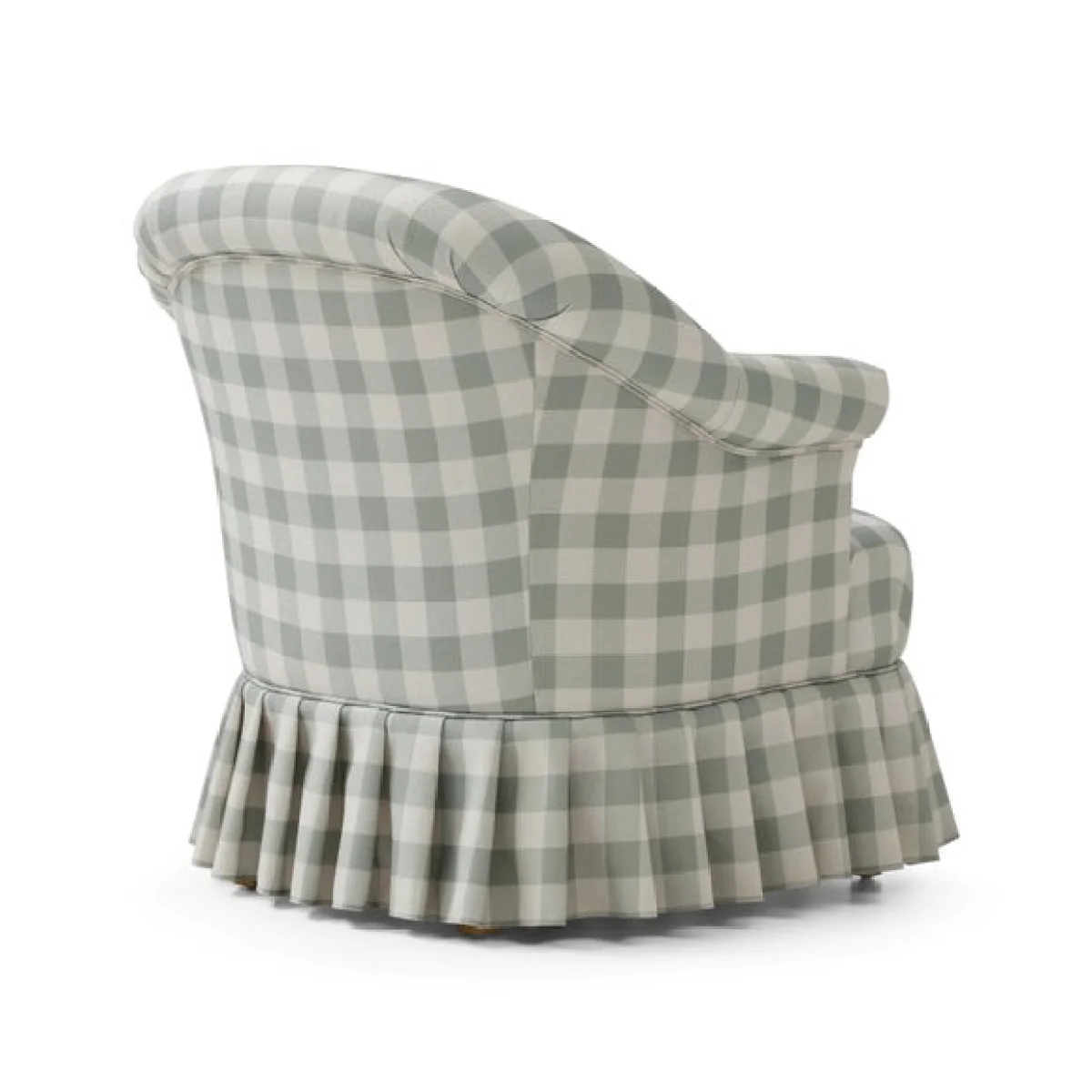 Goldie Frill Gingham Check Print Accent Chair – image 8