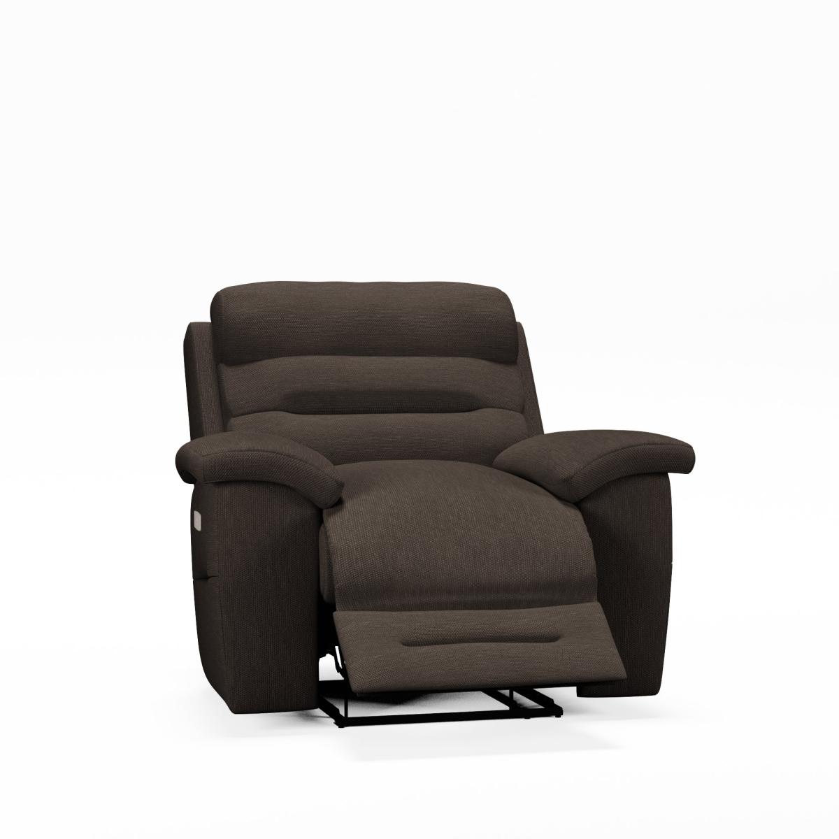 Lulworth Power Recliner Armchair Honeycomb Chenille Coco – image 10