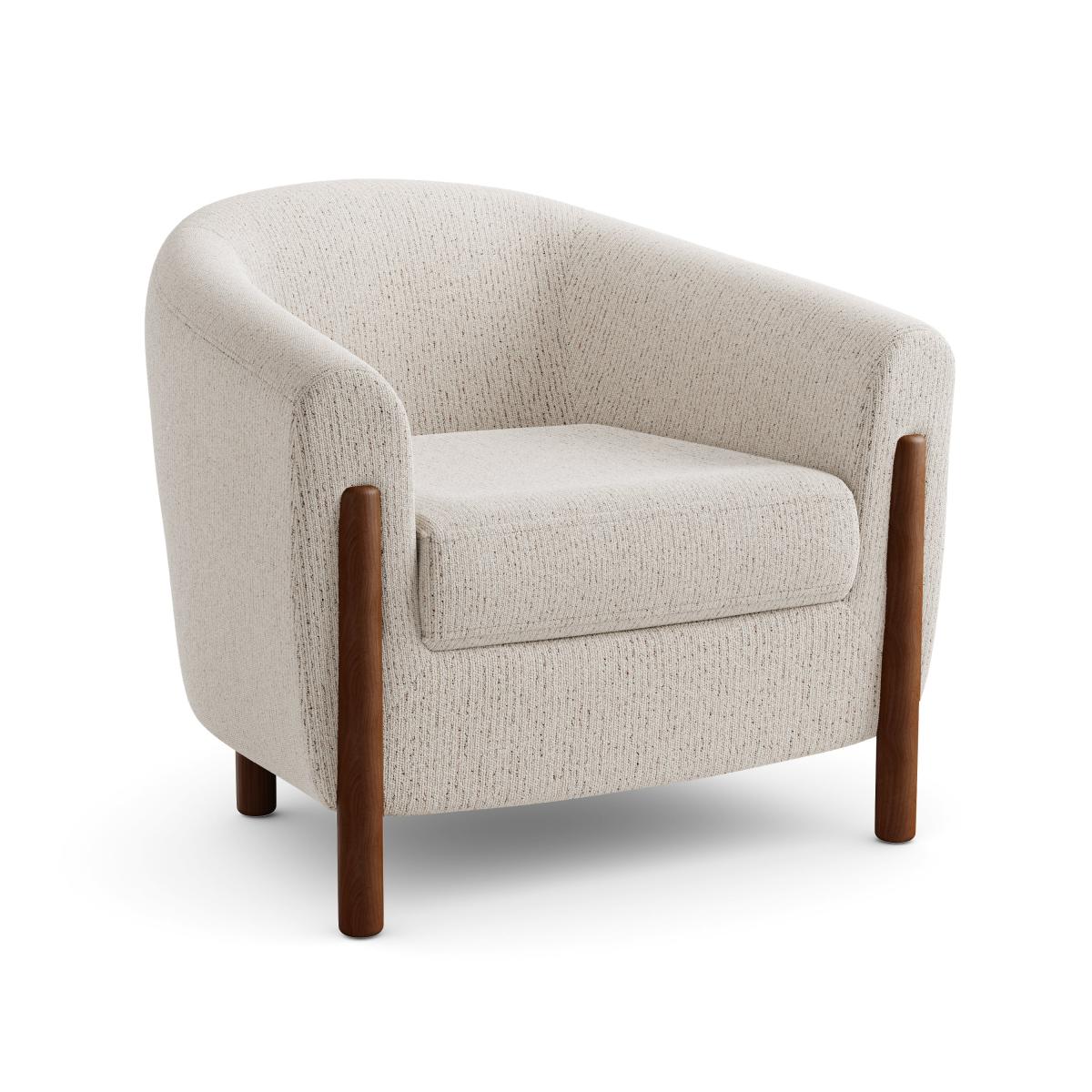 Polly Boucle Fleck Wooden Arm Tub Chair – image 5