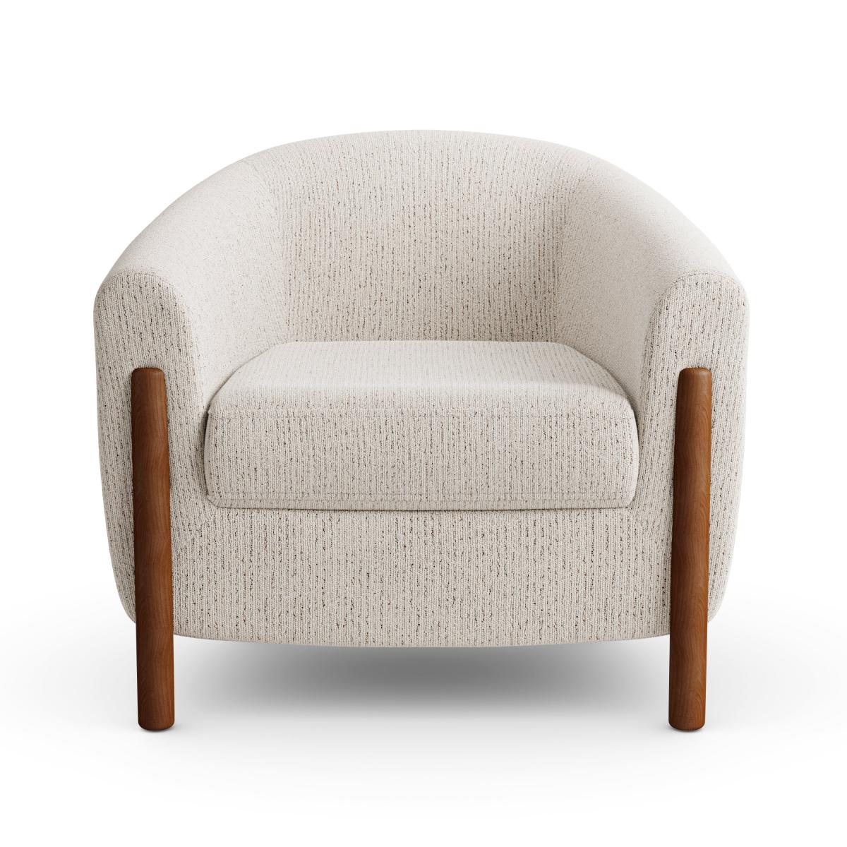 Polly Boucle Fleck Wooden Arm Tub Chair – image 6