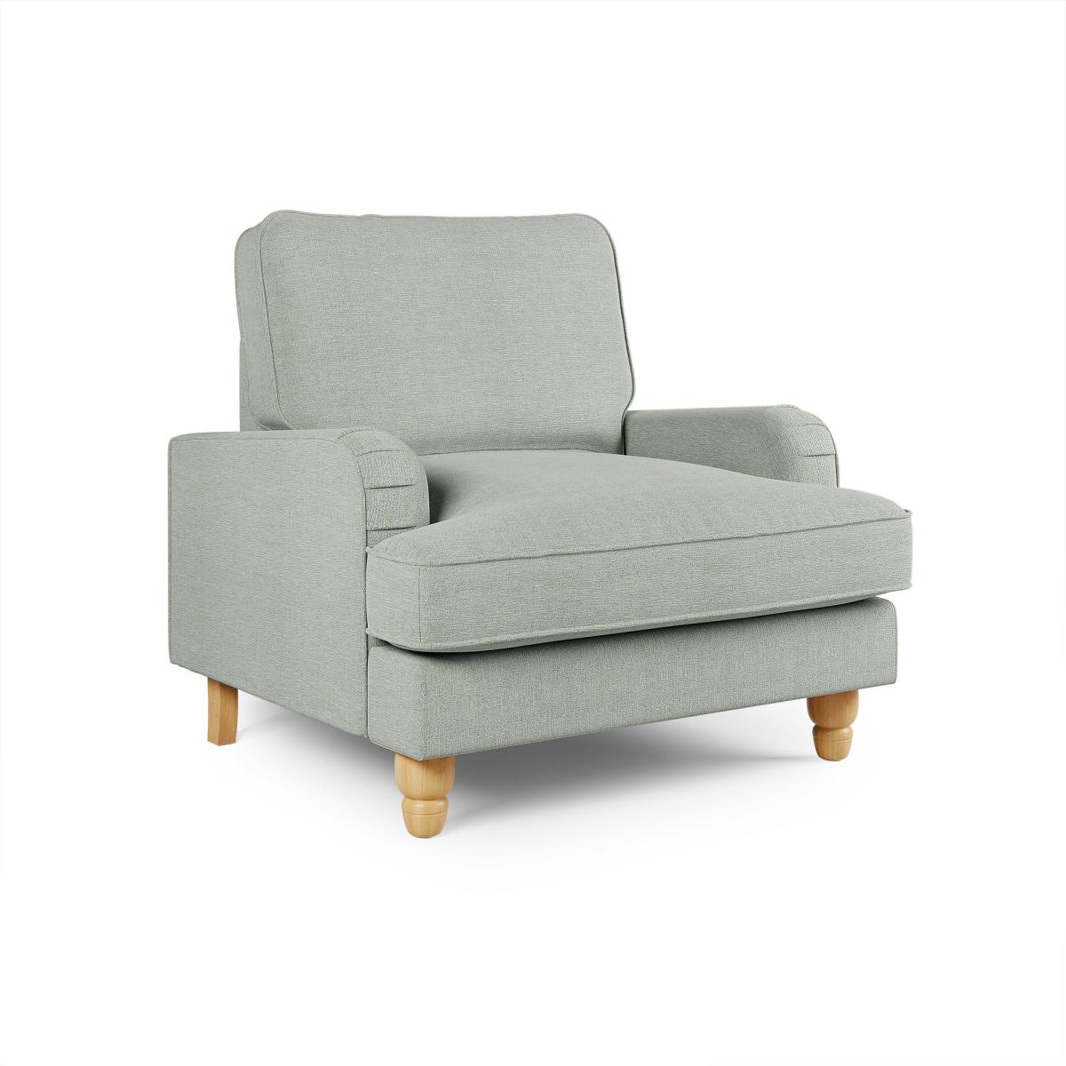 Beatrice Tonal Textured Weave Armchair Tonal Textured Weave Duck Egg – image 3